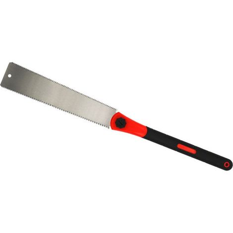 Scie À Bois en Acier au Carbone, PoignéE TPR À Dents Fines Double Face, Scie Manuelle pour Couper le Bambou, le Bois et le Plastique--320mm (1/3)