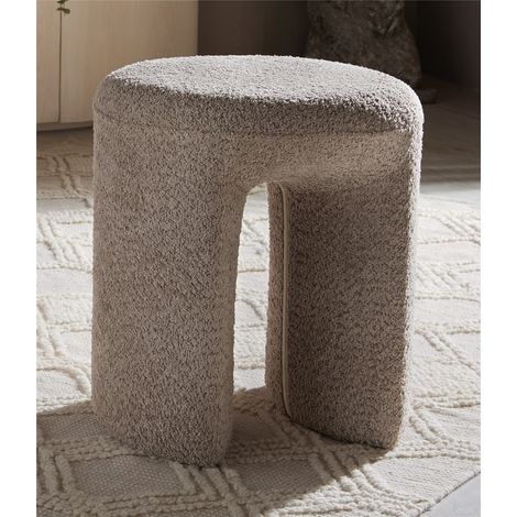 Tau Soft Curl Hocker, Maulwurf, 44Dx47Cm