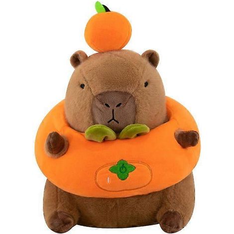 Peluche Capybara Ruyi style Persimmon - Jouet en peluche - Décoration de chambre - Oreiller - Cadeau d'anniversaire pour enfant (1/4)