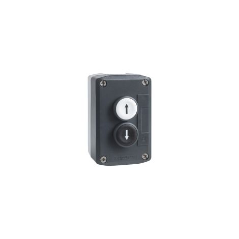 Harmony boite - 2 boutons poussoirs Ø22 - blanc /noir - XALD222E
