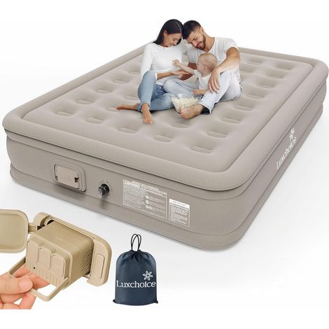 2 Person Electric Air Mattress Self Inflating Bed with Portable Anti-Wear and Noise Cancelling Pump Fabric for Camping or Home (1/5)