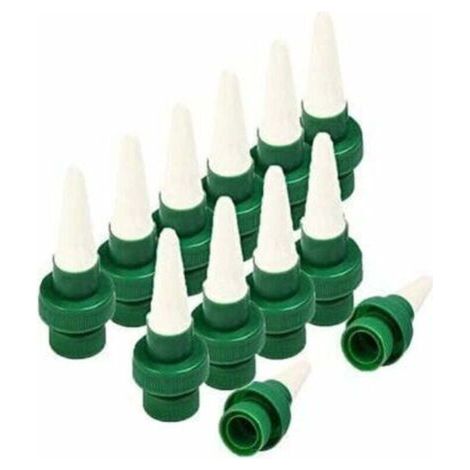 Lot de 12 pots de fleurs en céramique pour arrosage automatique des plantes avec goutte à goutte et pointes d'arrosage automatique pour fleurs, système d'arrosage intérieur extérieur