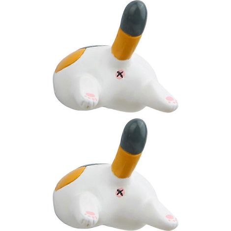 Lot de 2 aimants décoratifs en forme de fesses de chat pour réfrigérateur, aimants photo décoratifs-Assorted Color