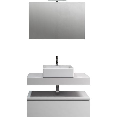 Ensemble de salle de bain 5 pièces ASTRA blanc mat (1/5)