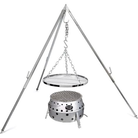 Petromax Feuerschale Atago Set inkl. Dreibein & Rost Schwenkgrill (1/3)