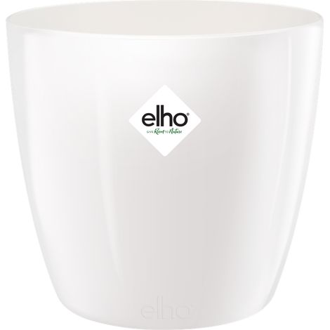 Elho Brussels Diamond Rond 25 - Blanc - L 25 x B 25.2 x H 23 cm - intérieur - 100% recyclé (1/4)