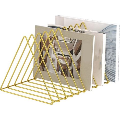 Revisteros, 9 compartimentos, Organizador de revistas, Soporte metálico para discos de vinilo, Soporte vertical para tocadiscos, Negro (1/5)
