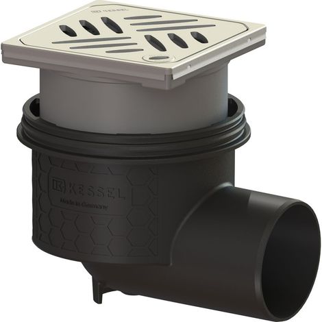 -Boden-/Deckenablauf Ecoguss DN 80, seitlich, Designrost (1/2)