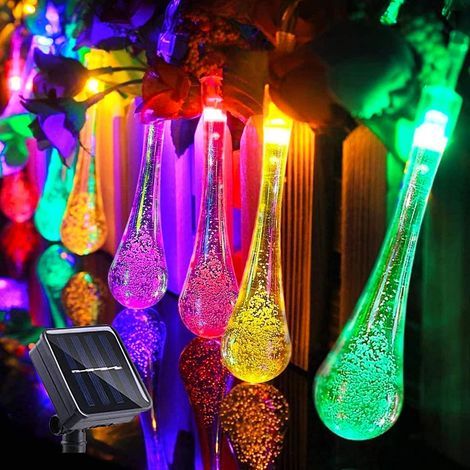 Outdoor solar string lights, waterproof, ideal for the garden and Christmas parties (coloured), 5m 20 LEDs (1/5)