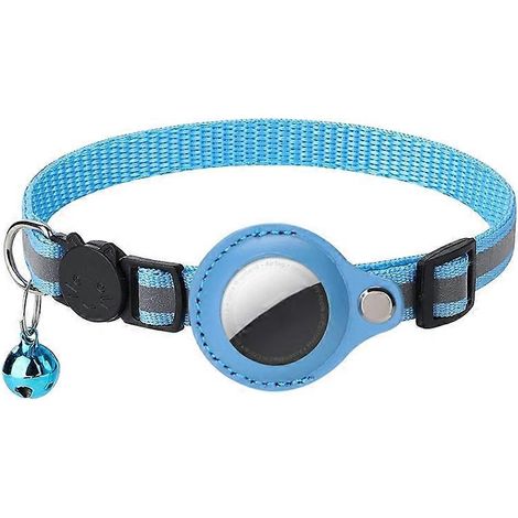 Hundehalsband mit leuchtendem Airtag-Halter zur Identifizierung im Dunkeln, reflektierender Schutzhülle für den Anti-Verlust-GPS-Tracker, Sicherheitszubehör für Haustiere.