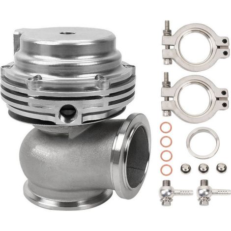 Modifikation für externe Turbolader-Abgasventile, wassergekühlter externer Turbolader-Abgasventil-Kit MVS 38 mm – Silber (1/4)