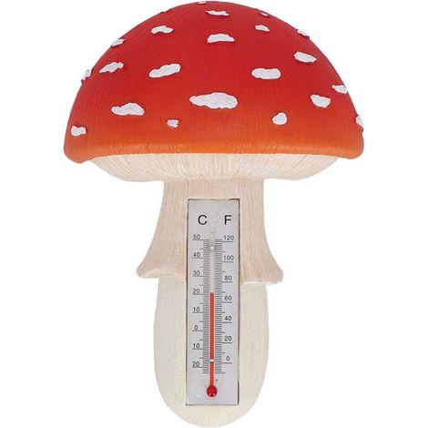 Thermomètre en résine Amanite