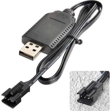 Chargeur USB Câble RC Universel Connecteur SM-3P Batterie LiPo 2S 7,4V pour Voiture Bateau Drone Avion Jouet Radiocommandé (1/4)