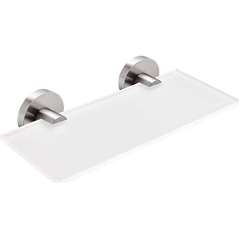 Nimco Unix - Ablage, Länge 20 cm, Milchglas/Edelstahl geschliffen UNM 13091B-20-10