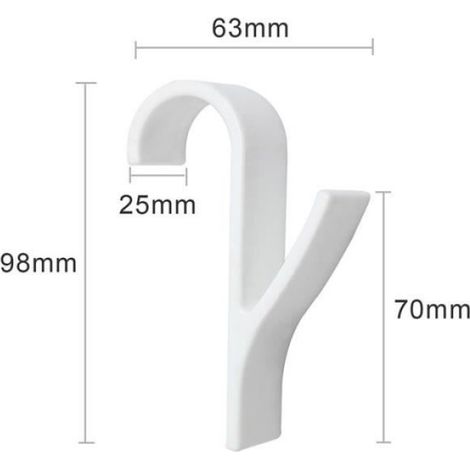 Crochets Porte-serviettes - - Pack de 6 - Blanc - Salle de bain - Pratique (1/4)