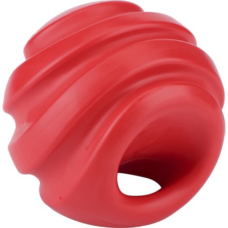 Jouet éducatif interactif de nettoyage et d'entraînement des dents pour chiens en TPR rouge (1/5)