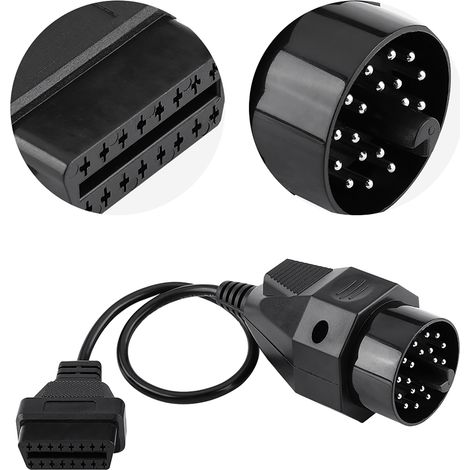 Adaptateur OBD2 20 broches vers 16 broches, câble de diagnostic pour BMW E36 E38 E39 E46 E53 X5 Z3 (1/5)