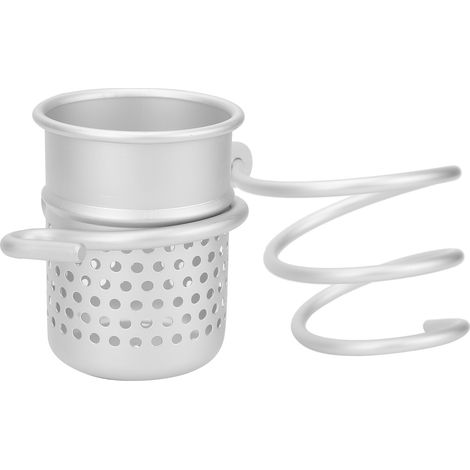 Sèche-cheveux Support Mural Organisateur Coiffure Fixation Suspendue avec Gobelot pour Salle de Bain, Rangement Outils de Coiffage, Crochet Accroche Murale (1/5)