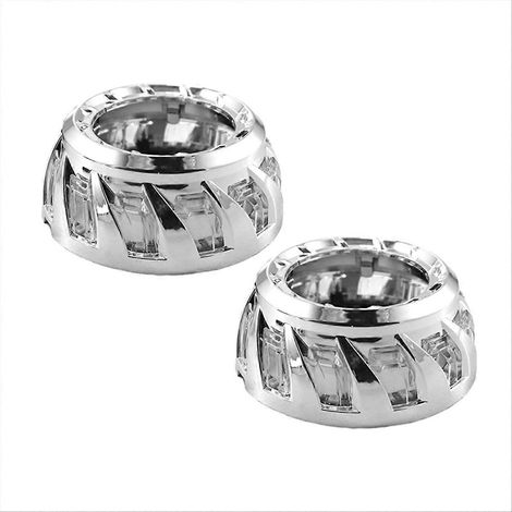 Set aus 2 Scheinwerfer-Modifikationszubehörteilen: 3-Zoll-Xenon-LED-Projektorlinse, Spiralabdeckung, integriertes Weißlicht, Tagfahrlichtschutz. (1/5)