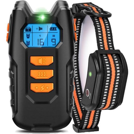 Collier de Dressage pour Chiens, Portée de 300 Mètres et Verrouillage de Sécurité du Clavier, Collier Électrique avec Modes Son, Vibration et Choc, Résistant à l&eau IP67 et Rechargeable (1/5)
