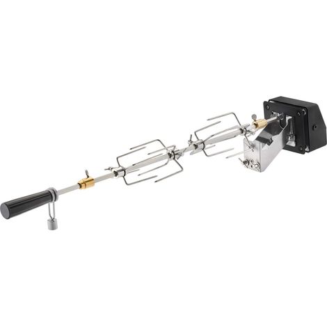 RÖSLE Spiedo per girarrosto, spina per girarrosto per tazioni BBQ RÖSLE per VIDERO G2/G3, MAGNUM G3 e kettle grill No.1 F60 con anello gourmet, capacità di carico 10 kg, acciaio inox 18/10 (1/4)