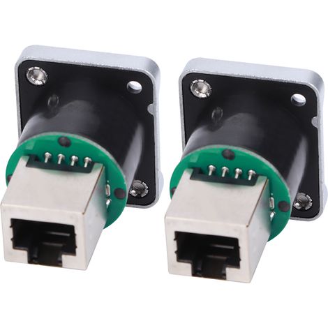 2 connecteurs RJ45 coudés à 90°, prise aviation YTRJ45, isolant ignifugé, lot de 2 pièces (1/5)