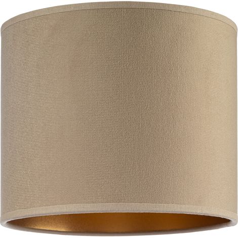 Paralume rotondo Tornado 20 velluto cappuccino-oro (1/5)