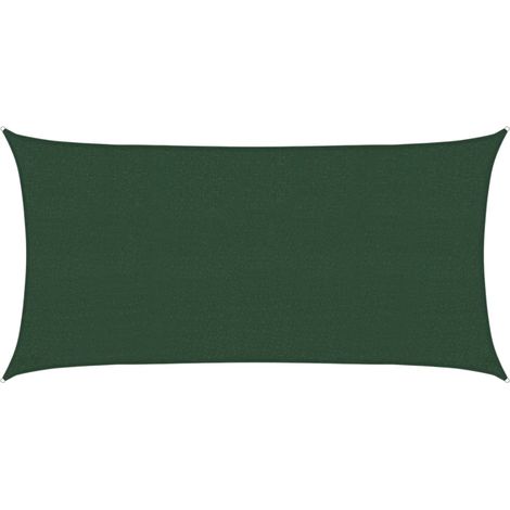 Toldo de vela verde oscuro HDPE 160 g/m² 2x4 m vidaXL