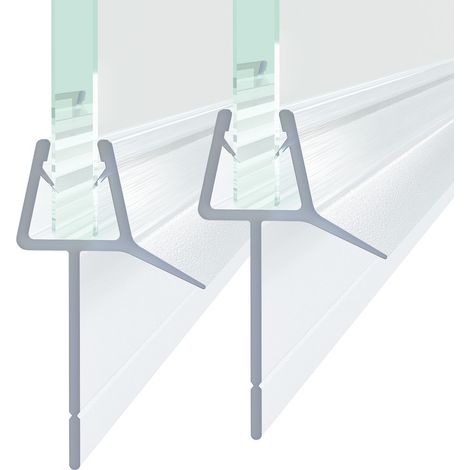 Duschdichtung 2x100cm Dichtung für 5-8mm Glastür Duschwand Badewanne Duschkabine Wasserabweiser Schwallschutz Duschdichtungen für Duschtüren, Transparent