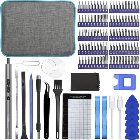 Jeu de tournevis électrique de précision (120 en 1), jeu de tournevis magnétiques puissants, mini tournevis rechargeable (1/5)