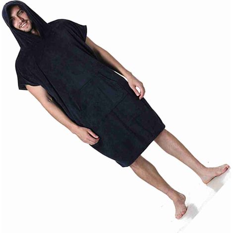 Peignoir de bain à séchage rapide, cape polaire, peignoir de surf et de plongée à capuche, serviette de bain, poncho de plage, peignoir d'intérieur chaud et coupe-vent pour hommes et femmes (1/2)