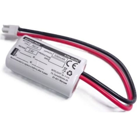 Pacco batteria NiCd 2,4V 500mAh Directo 1h - L52 x P30 x A15 - 90300