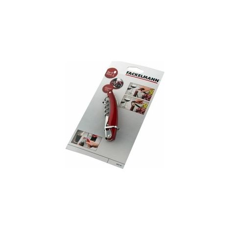 Cavatappi sommelier de acero rojo