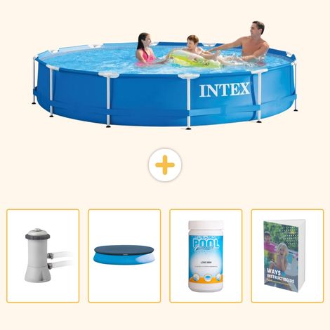 Intex Piscine Tubulaire Ronde - 366x76 cm - 5-pièces SCB100 (1/5)