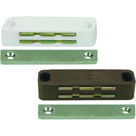 Cricchetti magnetici grandi - Specifiche: mm 74x20x16h attrazione Kg 14 bianco UC20 - 12 pz