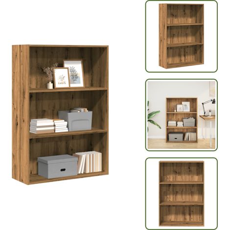 Bücherregal 80x30x114 cm - vidaXL Bücherregal Artisan-Eiche 80x30x114 cm Holzwerkstoff - Bücherregal Wohnzimmer (1/5)