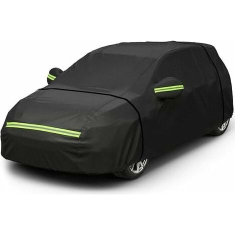royaluxe - Housse de voiture, hiver, housse de voiture complète, bâche, housse de voiture étanche à la poussière, hayon, noir (1/5)
