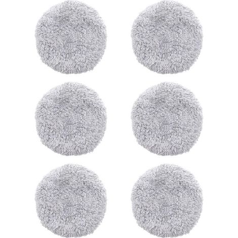 6 Pieces de remplacement de chiffon de vadrouille lavable pour HOBOT 168/188 Robot de nettoyage de vitres tampons de vadrouille en microfibre accessoires reutilisables(12.512.5CM)