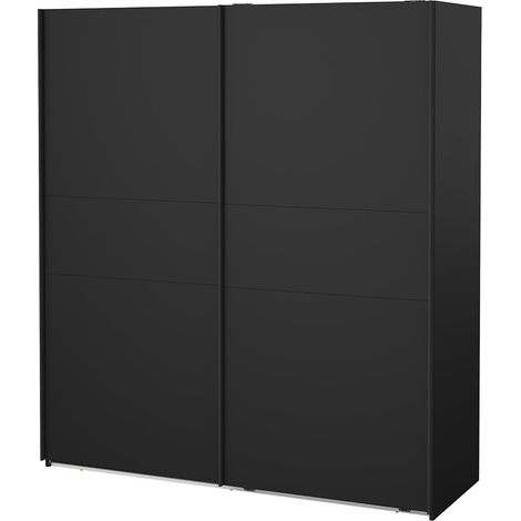 Como Schiebetürenschrank 2 Türen 180x200cm matt schwarz. (1/5)