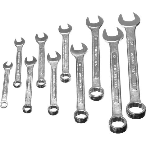 10Pcs En Acier Réversible Combinaison À Cliquet Clé Ensemble - (1/5)