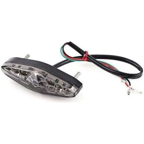 450r 2004 rear brake light,feu arrière derbi senda,12V 15 LED feu arrière de frein de moto, arrêt de frein de moto en cours d'exécution arrière lampe feu arrière universel replacement pour mot (1/4)