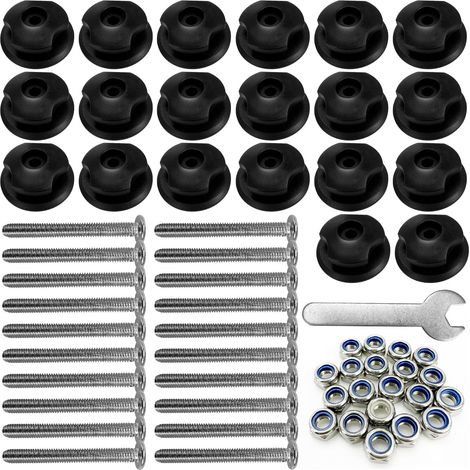 Lot de 20 Boutons Ronds pour Remorque,Crochets pour Filet de Remorque,Fixation Bâche de pour Remorques,Accessoires Voiture Universel (1/5)