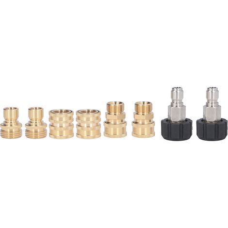 Schnellkupplung für Hochdruckreiniger, Wasserschlauchadapter-Set, Industriearmaturen, Messingverbinder, Hochleistungs-Befestigungsset (1/5)