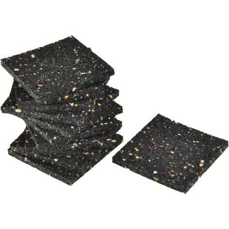 Kovalex Bautenschutzunterlage 90 x 90 x 8 mm schwarz 12 Stück Terrassendielen & Fliesen
