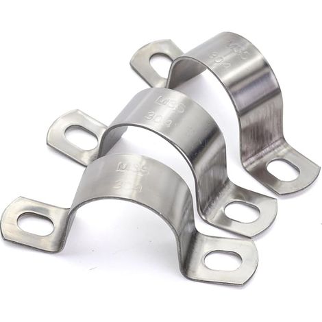 Collier de Serrage Tuyau Robustes Ø25 mm, Collier de Fixation Inox - Tuyau Pour Fixation/Attache Tube - 10 Pcs (1/5)