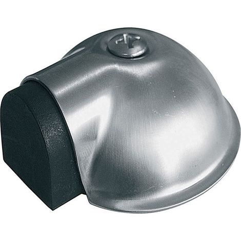 Edelstahl Türstopper massiver Gummi Bodenmontage inklusive Schrauben und Dübel (1/2)