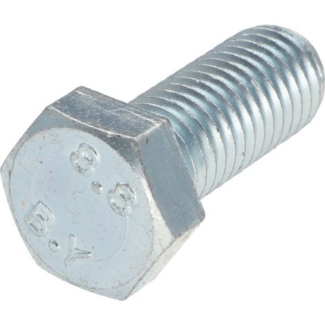 Vis métaux Tête hexagonale TH M12X40 Classe 8.8 Acier zingué - 100 pièces (1/2)