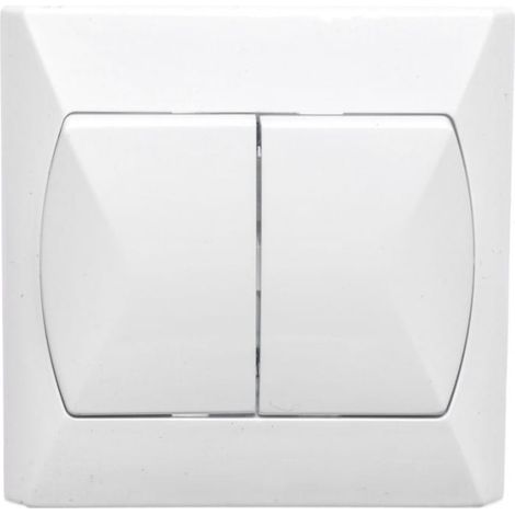 Interrupteur double Accent pour escalier blanc ŁP-10A/00