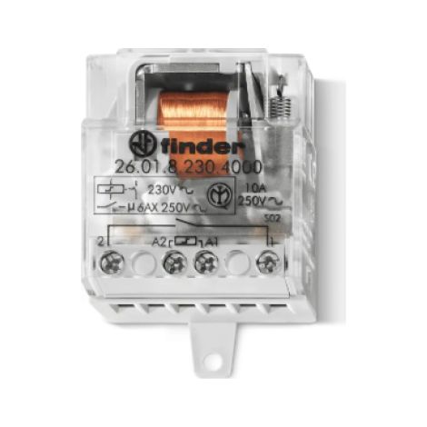 Relé de impulsos empotrado 10a finder 260180244000 control separado