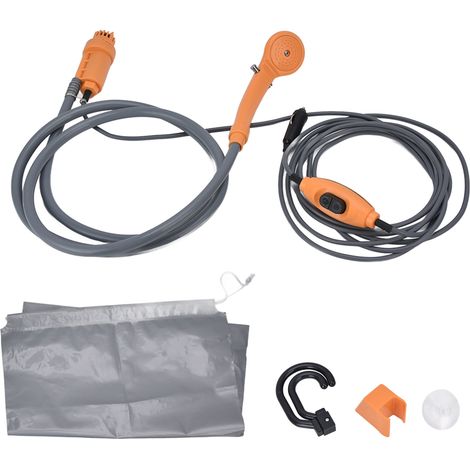 Campingdusche DC12V, tragbar, aus hochflexiblem, robustem Kunststoffgummi, ergonomisches Design, einfache Installation, Außendusche (1/5)